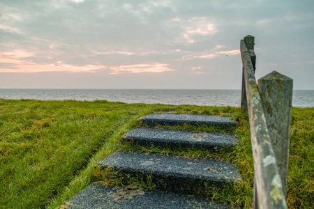Terschelling island in the Wadden Sea - Holland or the Netherlandsの写真素材
