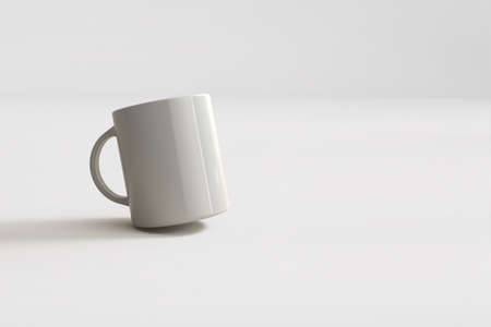 3d render of white mug isolated on white background. fit for your design element.の写真素材