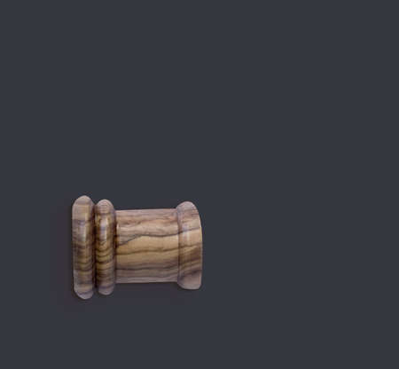 Top up view olive wooden napkin rings isolated on dark background. suitable for your design element.