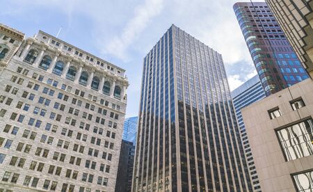 scene of downtown san francisco with a lot of building on the day for editorial use only.  -shoot on...