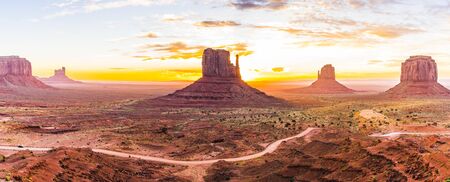 overlook  view of Monument valleys in the sunset,Arizona,usa.の写真素材