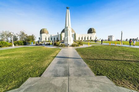Griffith Observatory park,Los Angeles,California,usa.  -editorial,07/22/16.の写真素材