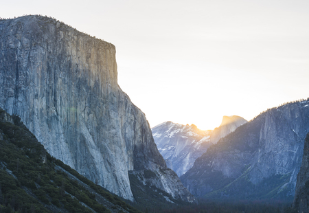 Yosemite National park at sunrise,California,usa.の写真素材