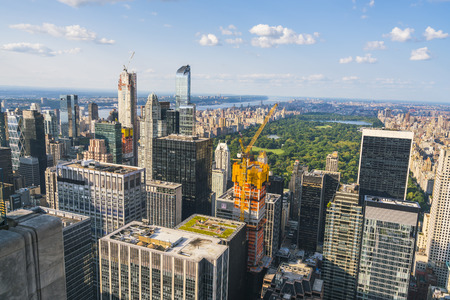 new york ,usa. 8-24-17: new york skyline in the evening.のeditorial素材