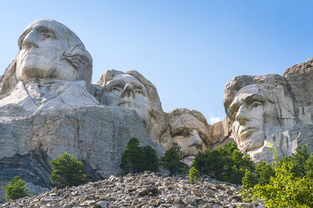 mount Rushmore natonal memorial on sunny day.のeditorial素材