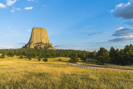 devil tower,wyoming,usa.の写真素材