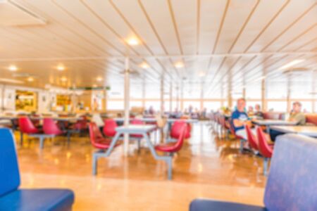 scene of seat in cafeteria in ferry.の写真素材