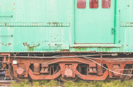 Rusty metal painted background, grunge texture,train surface,Ready for product display montage..の写真素材