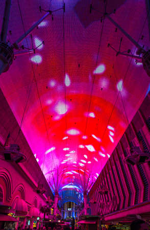 light show at Fremont Street Experience,las vegas,Nevada,usa    -06/24/15 -for editorial use only.のeditorial素材