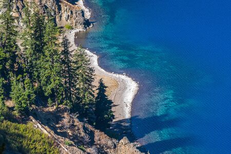 scenic view of the edge of crater lake national park,Oregon,usa.の写真素材