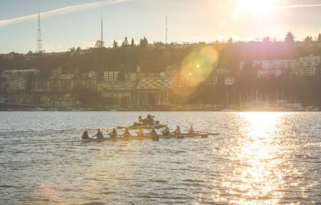 scenic view of  Telecommunication mast tower antennas  in the sunset..の写真素材