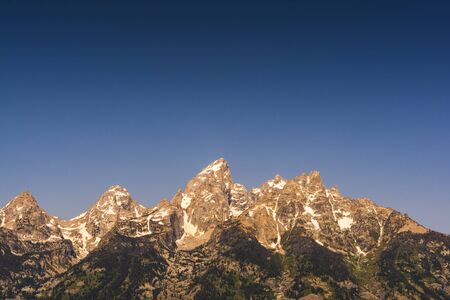 Grand teton with feild  in summer,Wyoming,usa.の写真素材