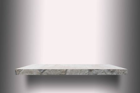 empty rock shelves top Ready for product display montage and white background.の写真素材