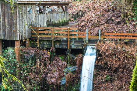 millrace  in old grist mill,Washington,usa.の写真素材