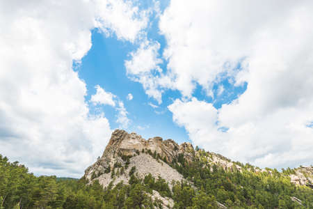 Mount Rushmore National Memorial on sunny day,South Dakota,usa.のeditorial素材