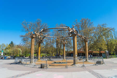 Riverfront Park on the sunny day,Spokane,Washington,usa.   for edityorial use only  04/17/16.のeditorial素材