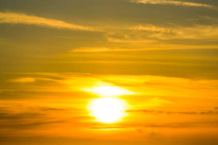 sunset sky with cloudy for background.の写真素材