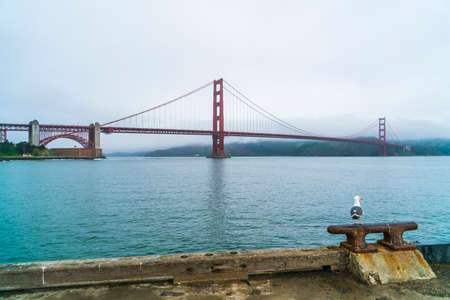The Golden Gate bridge in the morning, San Francisco, California.の写真素材