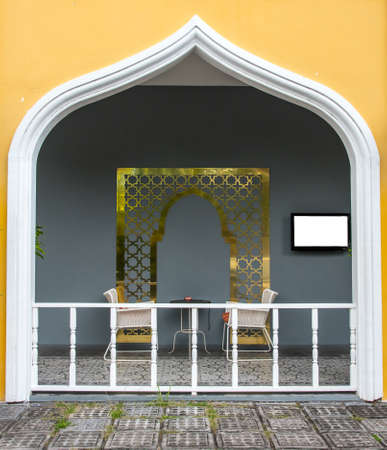 White share and antique tile with moroccan style