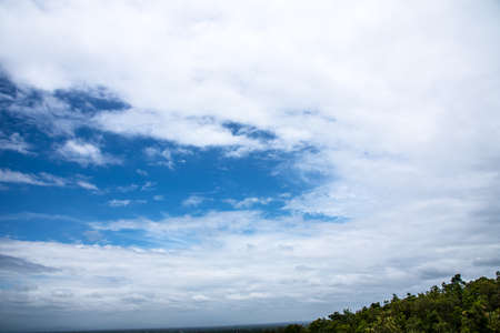 A clouds and blue sky on the mountain.