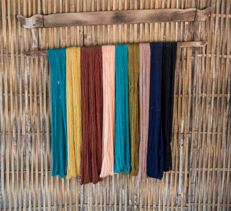 Silk dyed with natural colour, Thai silk.