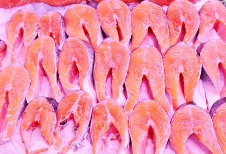 Salmon fillets の写真素材
