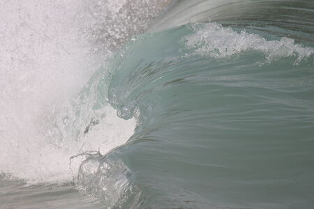 blue ocean wave with spray