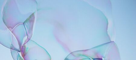 abstract close-up soap bubble background modern simple design with copyspaceの写真素材
