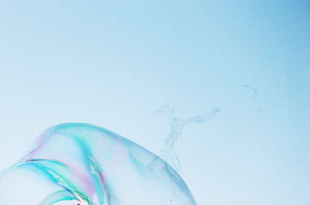 abstract close-up soap bubble background modern simple design with copyspace