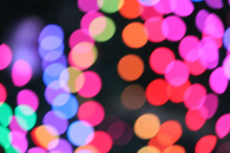 Abstract Bokeh Christmas circles of light