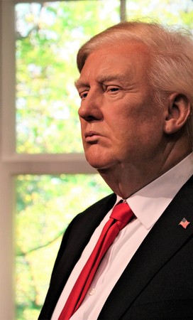 Donald Trump, London, United Kingdom - March 20, 2017: Donald Trump American President wax figure at Madame Tussauds Londonのeditorial素材