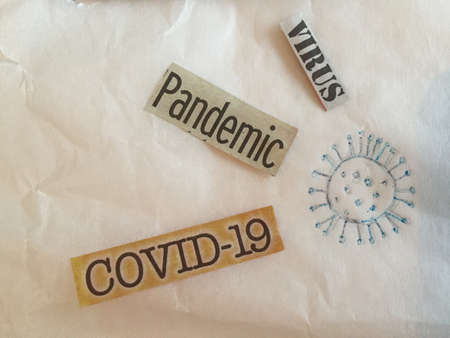 coronavirus covid-19 painted closeup illustration stock photo (my artwork) paintingのeditorial素材