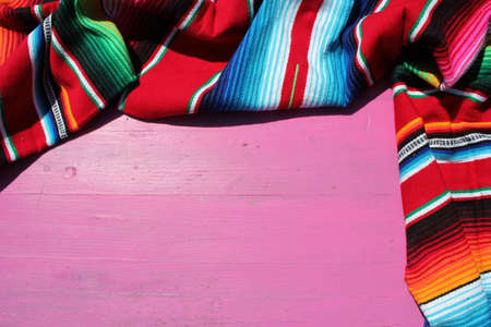 poncho Mexican cinco de mayo rug serape fiesta traditional Mexico background with stripes copy space maya blanket minimal simple -  stock, photo, photograph, image, pictureの写真素材