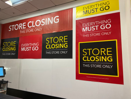 Hastings, East Sussex, UK - 12.04.2020: Debenhams department store in Hastings, Debenhams is part of...