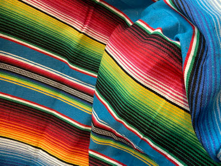 colorful striped cloth, close up, background textureの写真素材