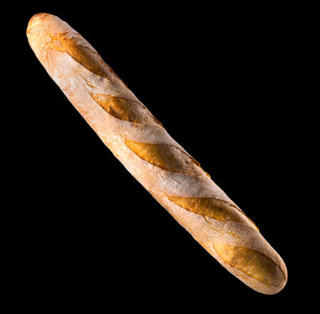 French baguette isolated on a blackの写真素材