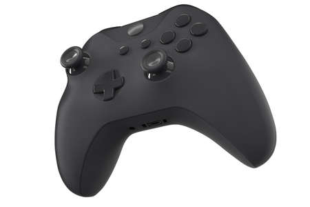 Realistic video game controller isolated on white   . 3D rendering streaming gear and cloud gaming...