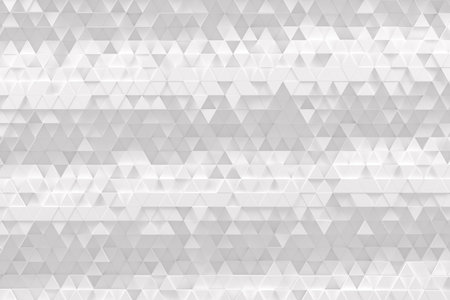 Abstract monochrome white geometric pattern or background made of chaotic triangle surface polygons....
