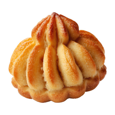 Maamoul traditional sesame covered pastry, cookies powdered with sugar, isolated on white transparent background. Concept of baked dessert foodの素材