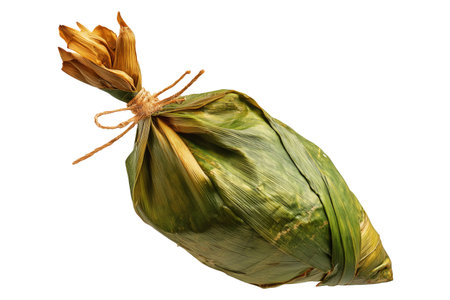 Rice dumpling isolated on white background with clipping path.の素材