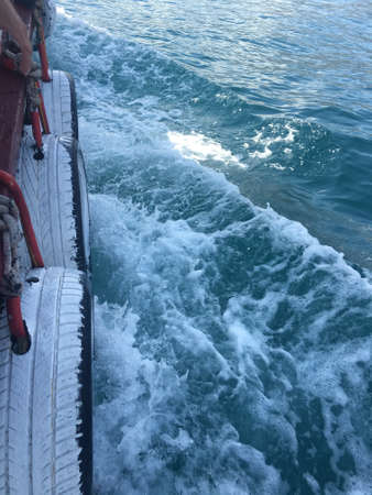 Boat travel at the seaの写真素材