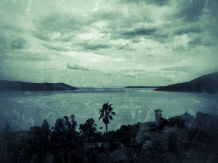 Tropical grunge backgroundの写真素材