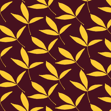 Leaves vector pattern in yellow and red colors paletteのイラスト素材