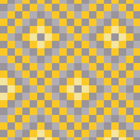 Squares vector pattern in yellow and gray colors paletteのイラスト素材