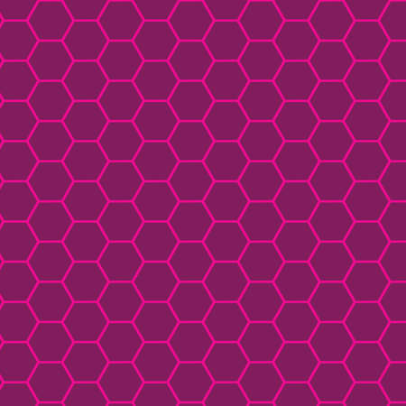 Hexagon grid vector pattern background in violet colors paletteのイラスト素材