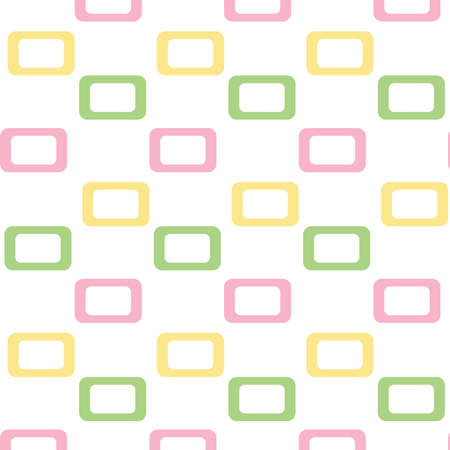 Abstract vector pattern in pink, yellow and green colorsのイラスト素材