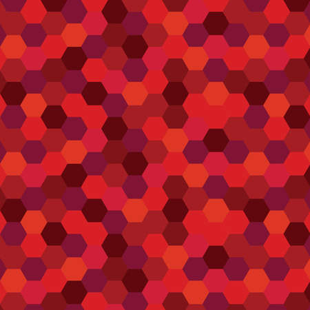 Hexagon vector pattern in red colors mosaic backgroundのイラスト素材