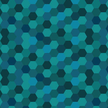 Hexagon vector pattern in blue and teal colors mosaic backgroundのイラスト素材
