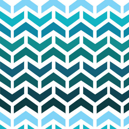 Abstract zigzag arrows vector pattern in teal and blue colorsのイラスト素材