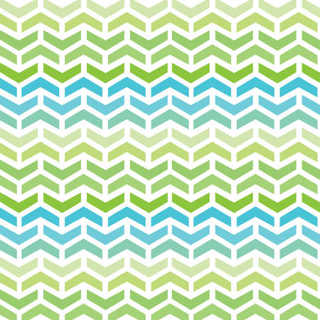 Abstract zigzag arrows vector pattern in pastel colors green and blueのイラスト素材